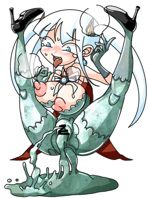 [R-18]魔法少女的な。敗北後いっぱい出されて絶頂中に石化。
溢れた液体によって自立して、快感も固定。狂ってもこのまま。
非常に好きなシチュで、以前どなたかも描かれてたような気がする…。
#状態変化 #石化 