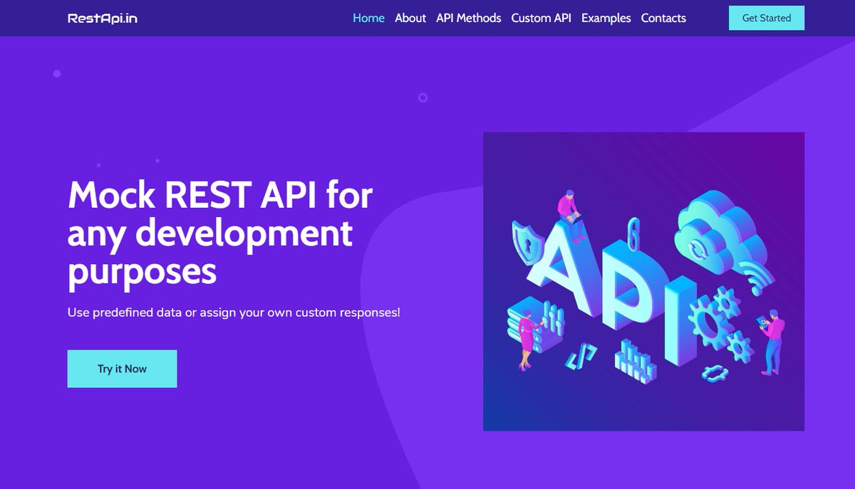 reqresnext's tweet photo. Just deployed https://t.co/5EFPEwCjN7 - free cloud-based API for any development purposes. Custom HTTP responses with persistent endpoints available. Created with 
@nuxt_js
. You just need simple endpoint URL - https://t.co/eUoIEu4m56 - and you are all done! https://t.co/VDjjdGkhhx
