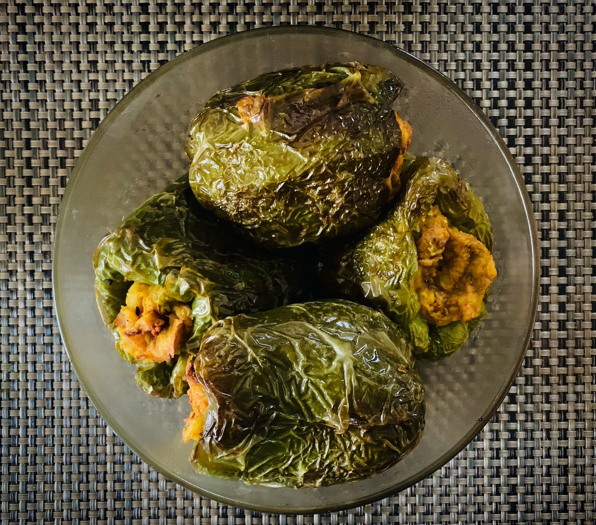 sapnamadan's tweet photo. Ultimately, they made their way to air fryer 🤪
#stuffedcapsicum https://t.co/Ce8uqfo38a