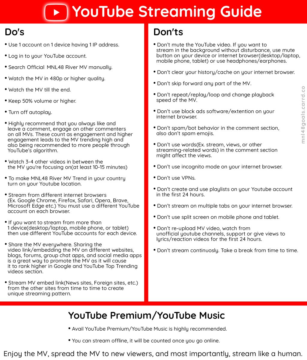 solarpunk48's tweet image. == Ultimate Streaming Guide Thread for MNL48 Music Videos on Youtube ==

Mas palakasin pa natin ang streaming 👍

MNLoves organize natin lahat sa isang tweet thread na lang para isa na lang titignan ng lahat ng Fans

mnl48goals.carrd.co

#MNL48 @mnl48official