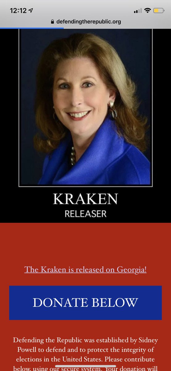 Well, it looks like Sidney delivered. I apologize for doubting her. She tweeted a link to her site. Site has a pdf link. It’s 104 pages. I’m not reading the entire thing lol. It’s almost certainly a big nothingburger, but lmk if you see a kraken in there  https://defendingtherepublic.org/wp-content/uploads/2020/11/COMPLAINT-CJ-PEARSON-V.-KEMP-11.25.2020.pdf