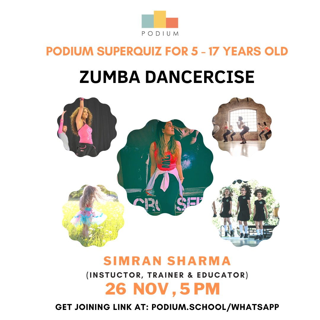 In today's Superhour class, Podium school invites you to attend Zumba dancercise by Simran Sharma. π
Join our FREE WhatsaApp group to get the Zoom link -> https://t.co/ke8KQnB20w
#interactivesession #podiumschool #podiumclasses #freeclasses #zumbadance #dancercise https://t.co/QN3bv75MMa