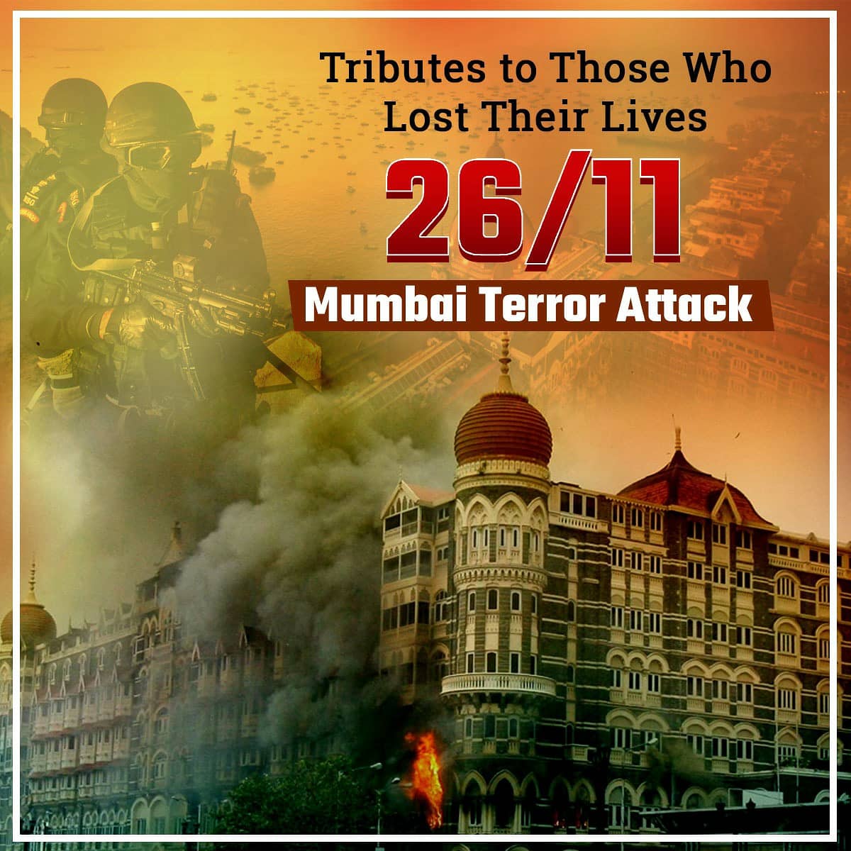 CGUOThroughLens's tweet photo. Remembering And Salute To Bravehearts 26/11.

You Will Always Be Remembered &amp; Will Forever Be In Our Hearts. 

Heroes are immortal. They keep inspiring generations.

Jai Hind 🇮🇳

#MumbaiTerrorAttack  #neverforgetneverforgive 
#ConstitutionDay2020 
#MumbaiAttacks https://t.co/C0xngsc0PA