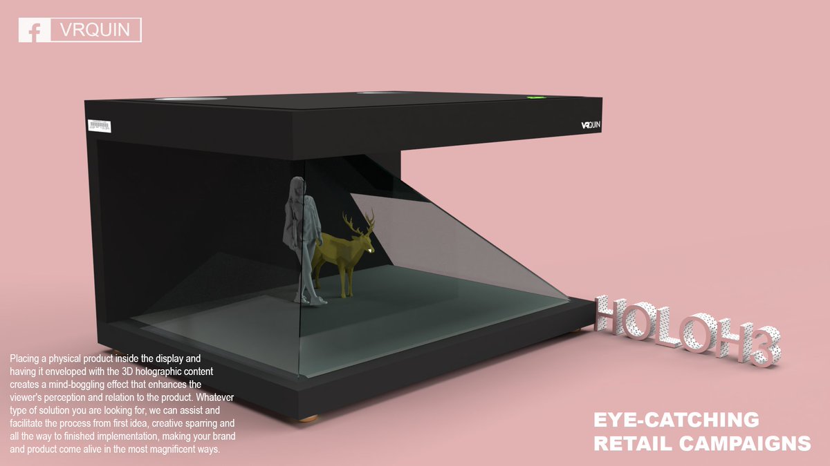 vrquin's tweet photo. 3D holographic displays are built to generate attention that resonates with today’s consumer, who increasingly lives beyond the reach of classic advertising.#vrquin #holigraphicdisplay #holographic #holoh3 https://t.co/Fr35oHCJYo