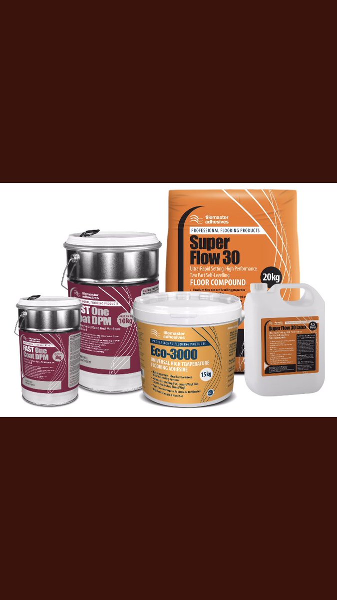 Time is of the essence ⏰👀 The end of year is upon us. Get the job done with the perfect fast track system. Tilemaster Adhesives Fast One Coat DPM, SuperFlow 30 and Eco 3000 Universal HT adhesive. #Tilemasteradhesives #flooring #screed #supeflow30 #dpm #lvt #adhesive