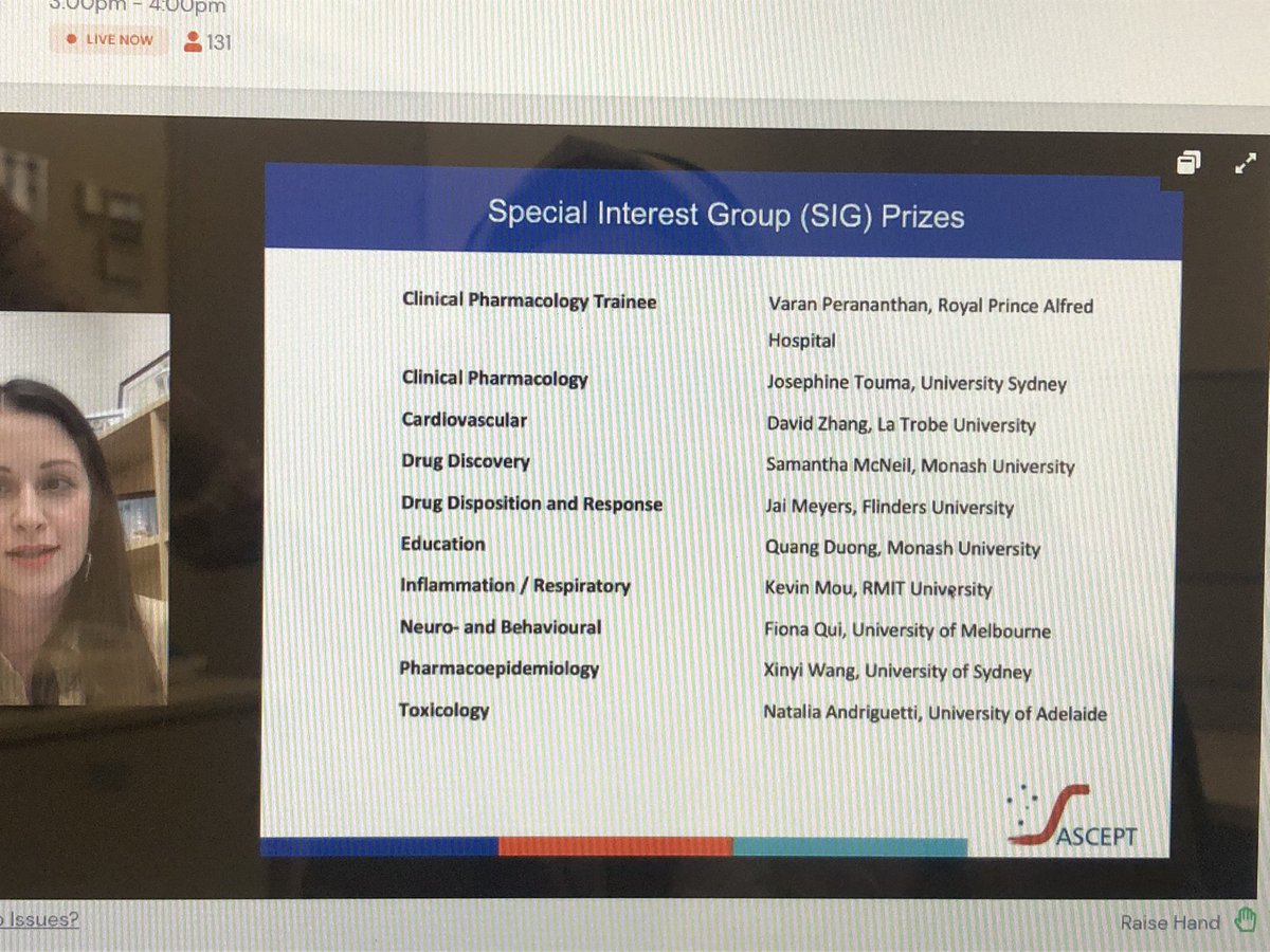 LeenFino's tweet photo. Congratulations to @Cristina_Xinyi for getting the Pharmacoepidemiology prize at #ASCEPTAPSA2020 #CelebratingFriends https://t.co/fa5zZIqZxF