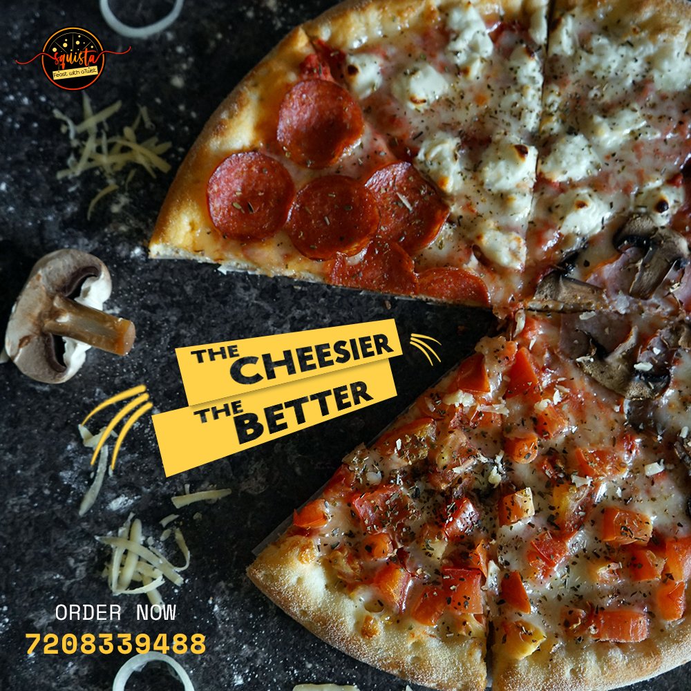 Squistapizza's tweet photo. Missing those delicious pizzas during lockdown, we can save you!
Order delicious pizzas and pasts now from Squista.
Order from zomato or call us at 7208339488

#pizza #pasta #squista #squistakitchen #lockdownpizza #lockdownparty #missingpizza https://t.co/WzFAI3ceEd