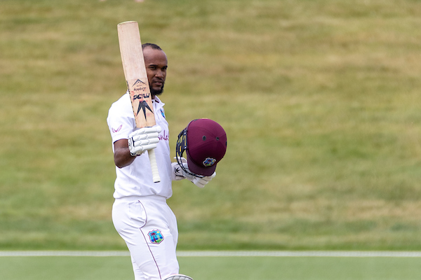 BLACKCAPS's tweet photo. Impressive day for Kraigg Brathwaite and @windiescricket in Queenstown. 353/3 on the board after opting to bat first against New Zealand A. Brathwaite 183* Blackwood 19* VIDEO scorecard | https://t.co/hk6VeRVJv9 #NZAvWI https://t.co/cEwfFD4Sx1