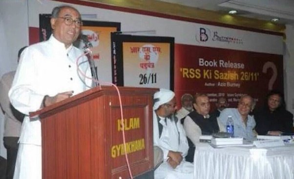 Why was Col.Purohit arrested a fortnight before 26/11 attacks?(Digvijay Singh releasing the book 26/11 RSS KI SAAZISH)