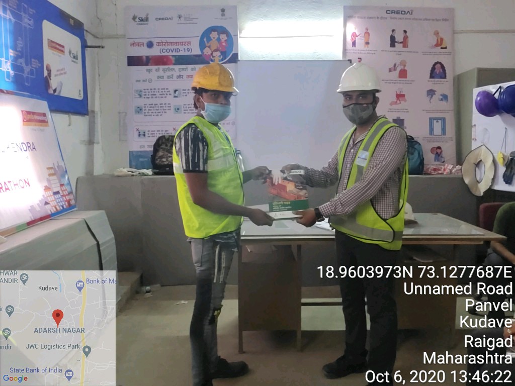 ragcmumbai's tweet photo. #BookDistribution to construction workers of Assistant Shuttering Carpenter batch at Marathon Nexzone, Panvel
#RAGC #SkillCluster #CREDAI #CREDAISkills #MarathonGroup #MarathonNexzone #PMKVY #SkillIndia #PNBHousing https://t.co/t2jkKWuNuH