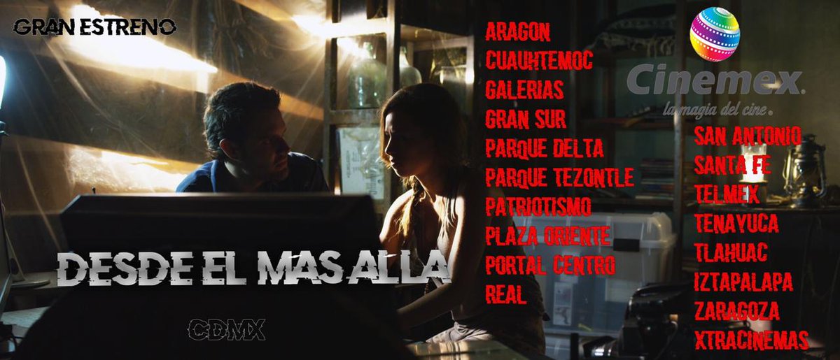 ArturoTay's tweet photo. 👇 Aquí algunos complejos de @Cinemex donde se estará exhibiéndo #desdeelmásallá dentro de #CDMX #Guadalajara #Edomex y #Puebla 

Para horarios y otras ciudades, consulten su cartelera en https://t.co/uKLVZUbxiL 📽 🎞

Nos vemos en el cine

@morenojorgeluis @cttexp @DragonFilms https://t.co/LP48uZIUnD