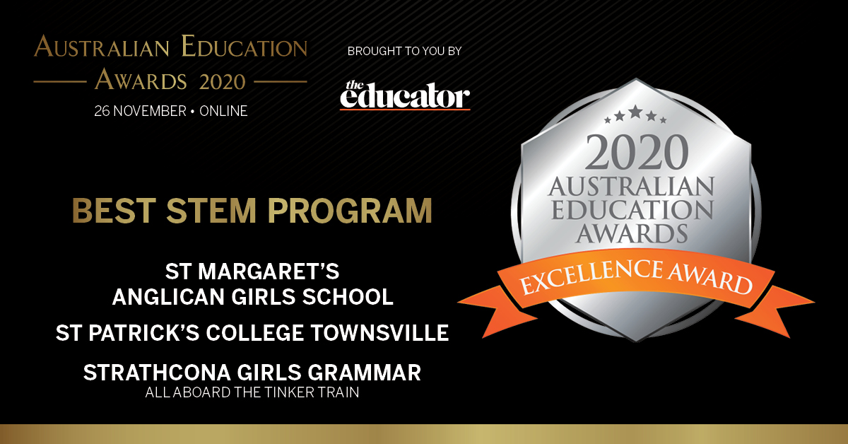 The Educator (@theeducatorau) on Twitter photo The Best STEM Program excellence awardees are Strathcona Girls Grammar, <a href="/StMargaretsAGS/">StMargaretsAGS</a> and <a href="/StPatsTSV/">St Patrick's College</a>! Congratulations! #AusEdAwards The Best STEM Program excellence awardees are Strathcona Girls Grammar, <a href="/StMargaretsAGS/">StMargaretsAGS</a> and <a href="/StPatsTSV/">St Patrick's College</a>! Congratulations! #AusEdAwards