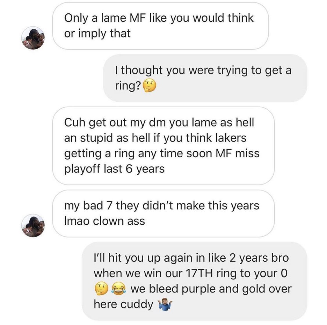 Montrezl Harrell called out a fan for saying he would join the Lakers a year ago. 

One year later, Harrell is a Laker. 😅