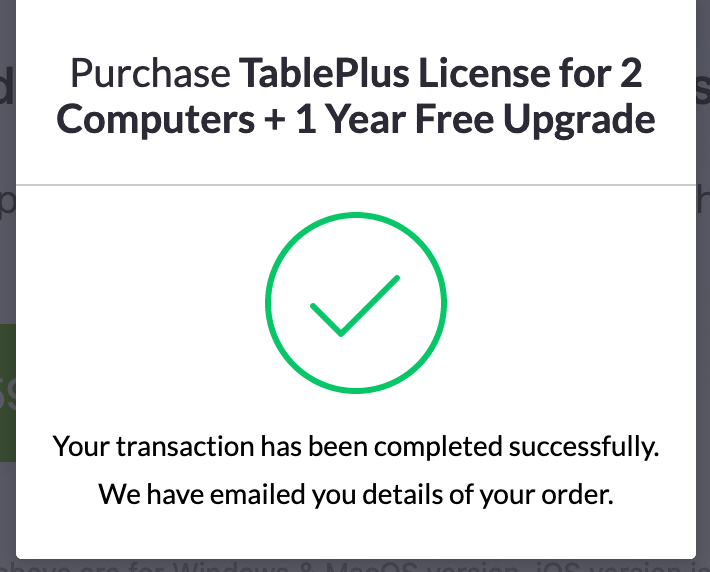 steffenIO's tweet photo. @TablePlus Works again :) https://t.co/TtxflYREsx
