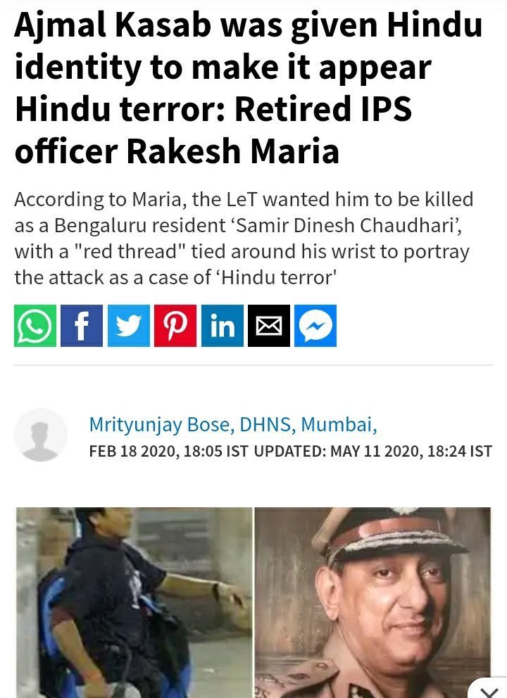 If it wasn't for our security forces and people like Shaheed #TukaramOmble, we would've spent the next two decades writing books, producing action-thrillers on legitimising a terrorist named Samir Chaudhari. 
#MumbaiTerrorAttacks