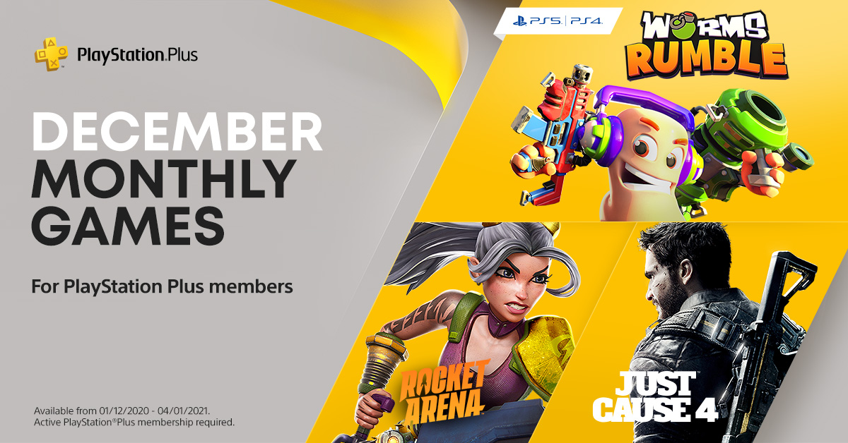 Lilla stout Seaport PlayStation Asia on Twitter: "PlayStation Plus members, get ready to rumble  this December as Worms Rumble, Just Cause 4 and Rocket Arena are your free  games for the month! https://t.co/TgN54ehjmA" / Twitter