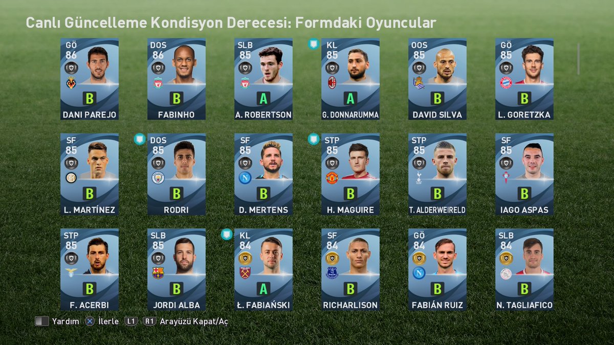 Potw
Hediye Messi
Form durumları
#eFootballPES2021