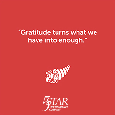 5StarLifeIns's tweet photo. #ThankfulforLifeInsurance
Happy Thanksgiving from 5Star Life Insurance Company!
#HappyThanksgiving
#Thanksgiving2020
#5Starlifeinsurance https://t.co/nx9mV5mVf2