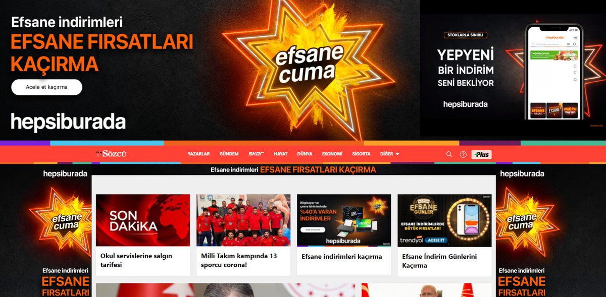 gazete okuyalım dedik <a href="/gazetesozcu/">Sözcü</a> #efsanecuma