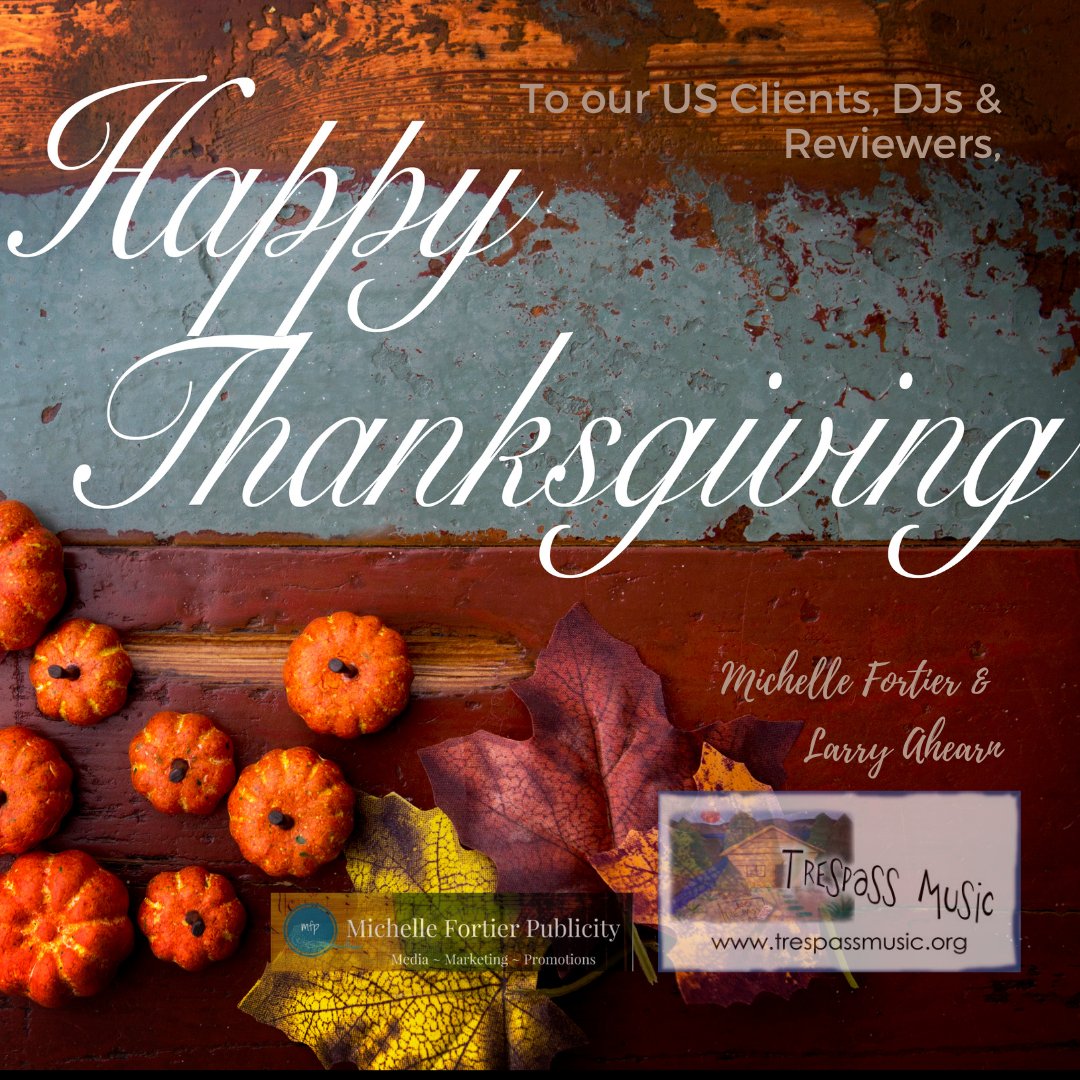 Happy Thanksgiving Everyone! We're so thankful for our music family, friends, and fans and we're wishing you all a safe and beautiful holiday season.