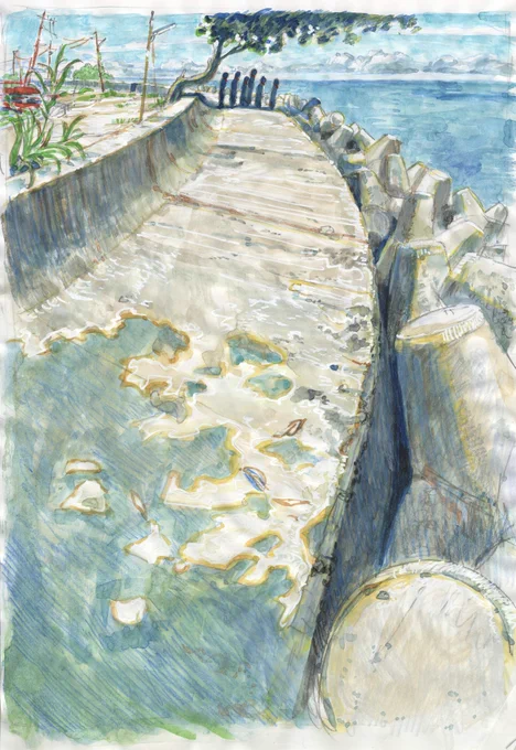 アイデアスケッチです。

右の絵は、描いてはみたものの、最終的に今回の作品には入らないかな、と判断して入れるのをやめたものです。 