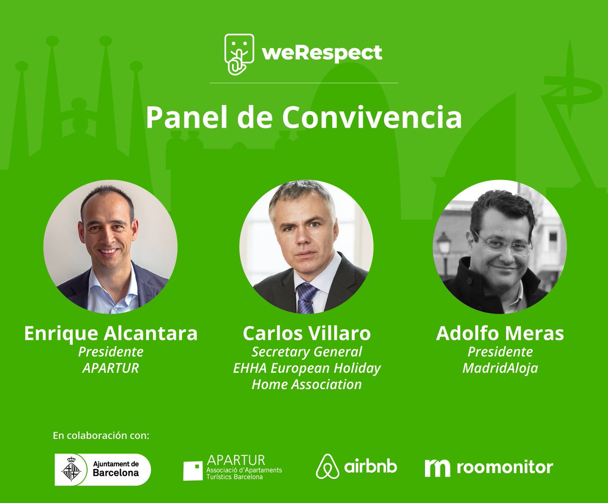 Un gran panel de expertos del sector Carlos Villaro @EHHAeu , <a href="/kikealca/">Enrique Alcántara</a> <a href="/apartur/">Apartur</a>  y <a href="/MerasCruz/">Adolfo Merás Cruz</a> <a href="/MadridAloja/">Madrid Aloja</a>  que nos hablaran sobre la importancia de la buena convivencia del alquiler a corto plazo con la comunidad. Inscribete
lnkd.in/e6mrNCQ