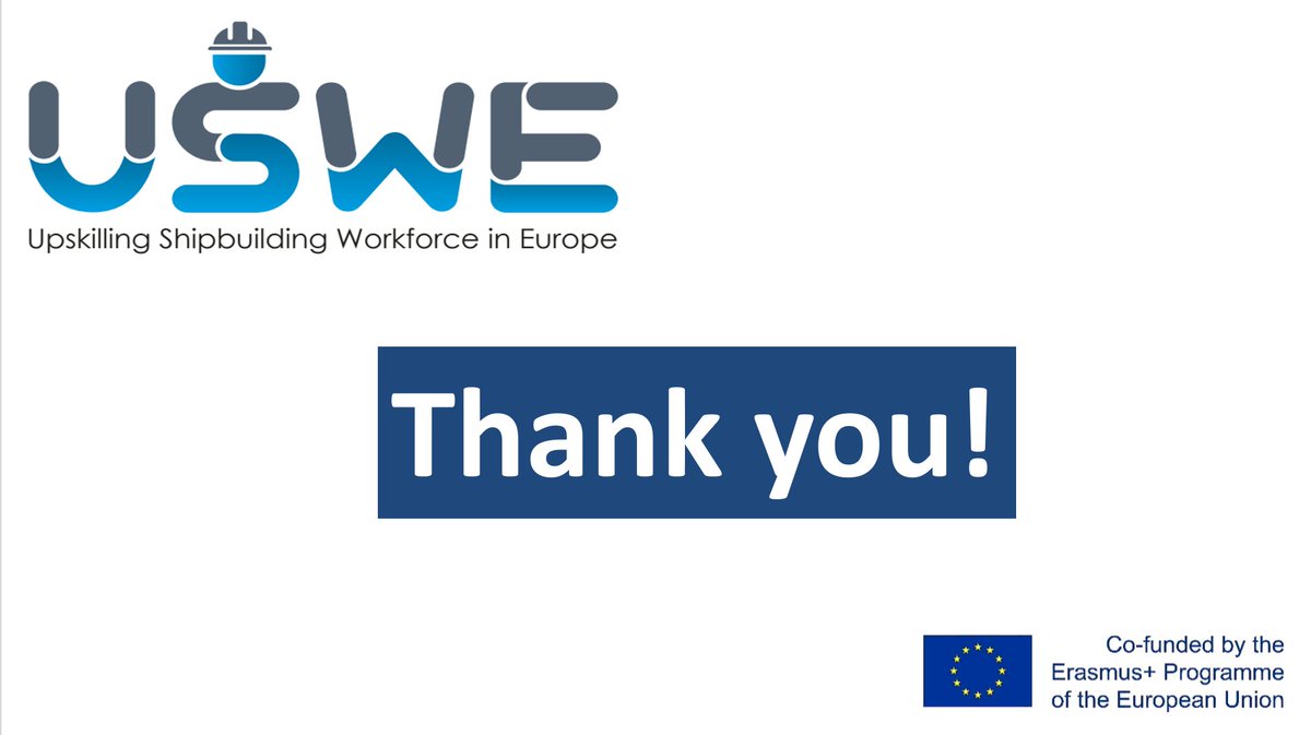 With the final remarks of <a href="/CTytgat/">christophe tytgat</a> the <a href="/USWEproject/">USWE~Upskilling Shipbuilding Workforce in Europe</a>  Final conference has ended &amp; so is the project, BUT the work of the social partners <a href="/seaeurope/">SEA Europe</a> &amp; <a href="/industriAll_EU/">industriAll Europe</a> on skills transition CONTINUES.
Thanks to all 70 participants and who have supported the project in these 2years!