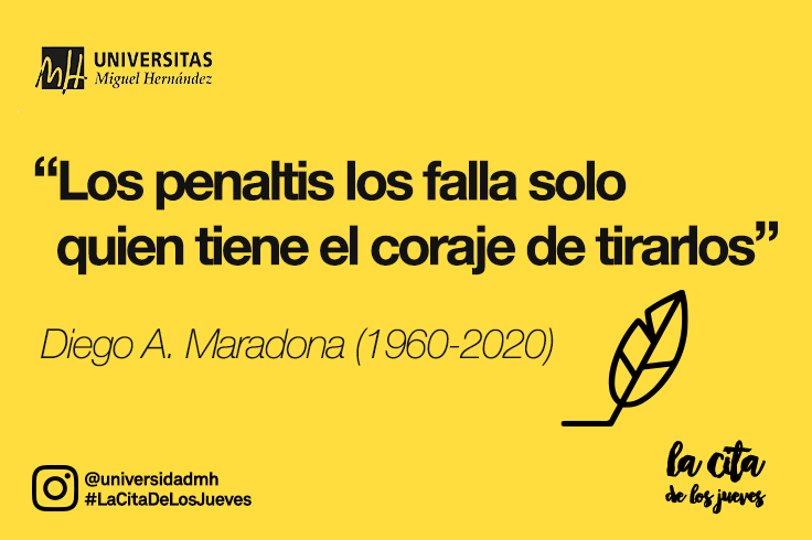 «Los penaltis los falla solo quien tiene el coraje de tirarlos» Diego Armando Maradona (1960-2020)
#LaCitaDeLosJueves 💫⚽1️⃣0️⃣ https://t.co/eAumW89VSh