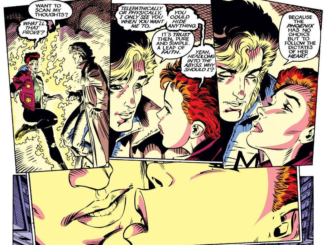 This again becomes a prominent consideration in the underrated “Days of Future Present” storyline, which explores the depth of love between Franklin and the time-displaced Rachel Summers, a love that transcends death itself…briefly. 6/7