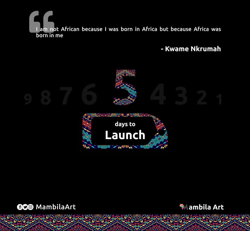 MambilaArt's tweet photo. Beyond the color, African is an identity.
#5DaysToLaunch https://t.co/7UHim60gps