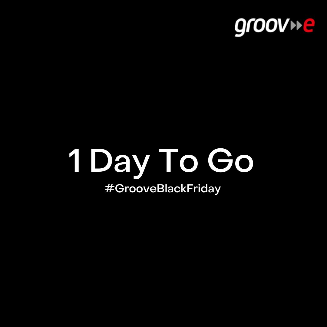 Tomorrow...

#GrooveBlackFriday #blackfriday2020