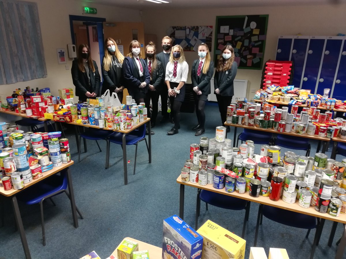 We are so proud of our students and their families for contributing so generously, and of our Sixth Formers for organising the amazing volume of donations, for the Horncastle Community Larder. Well done everyone! #qegs