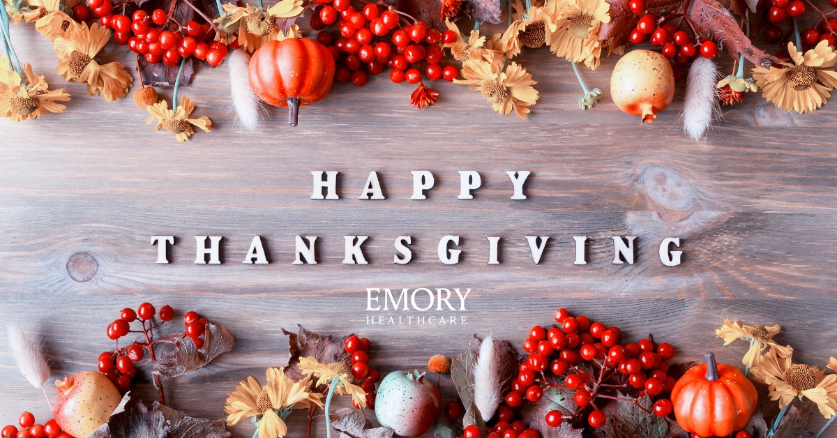 emoryhealthcare's tweet photo. Although this #Thanksgiving will be different from those in the past, the Emory Healthcare family wishes everyone a safe, joyful and #HappyThanksgiving. #EmorySafety #CovidTips
See our blog for tips and ideas on new traditions: https://t.co/FeNI0rFNmA https://t.co/JZRcAwfoqF
