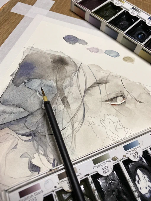 凍て空(いてぞら) ヴィフアール水彩紙・絵墨・絵墨明
大丸藤井セントラル様
原画展示:12/7~30
ライブペイント:12/12 