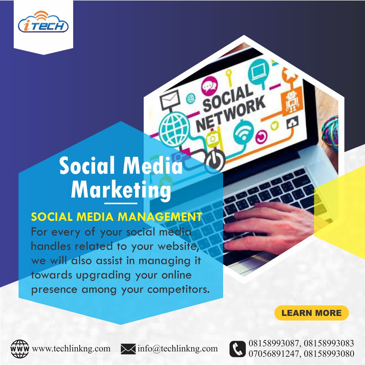 TechLink5's tweet image. SOCIAL MEDIA MARKETING.
Visit: techlinkng.com
to learn more.
#socialmedia #DigitalMarketingService