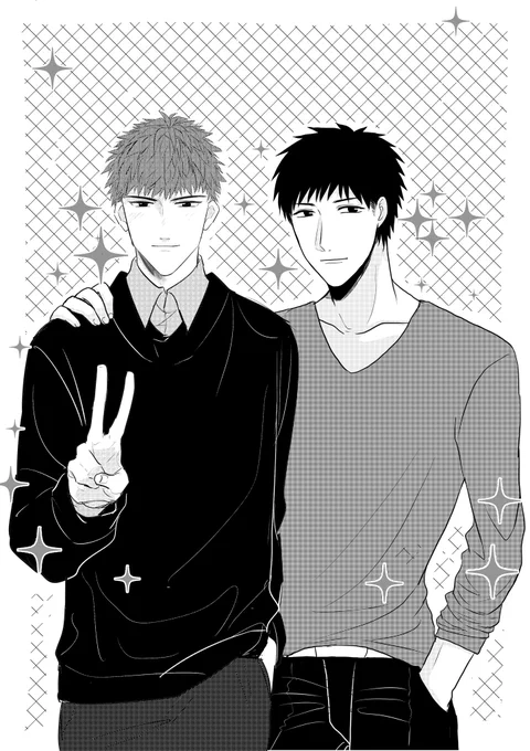 【コラボ】

とぅめさん( @nobetamo )とお泊まり会記念に、合作しました!

マシンガントーク:稔 雄大(攻)
心が読める子声がでない子:詠 こころ(攻)

#創作BL 