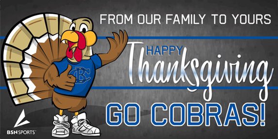 CBCobrasMBB's tweet photo. Happy Thanksgiving 🦃 https://t.co/juNRG0BZX9