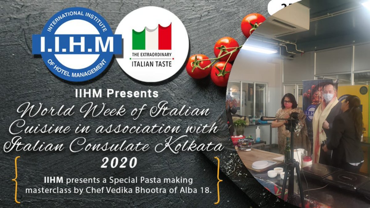 IIHMHOTELSCHOOL's tweet photo. In the #ItalianMasterclass, Chef Vedika Bhootra ALBA 18 shares classic Italian pastas, Regional Italian recipes into exciting modern dishes in the presence of @ItalyinIndia

#iihmbest3years #hospitalityindustry #culinaryarts #pasta #italy https://t.co/UbhI9i1LUx
