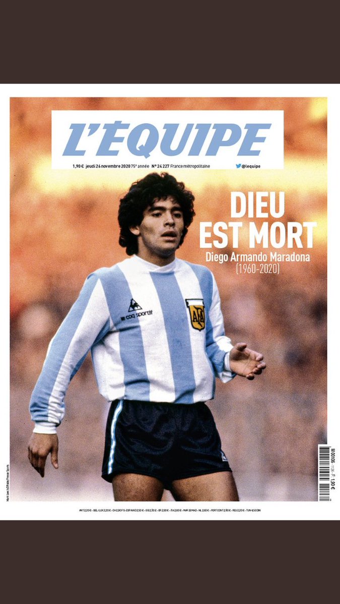 Il sera encore présent pendant très longtemps dans l’esprit des personnes qui aiment le football parce que c’était le football ⚽️💕😍🙏🙏