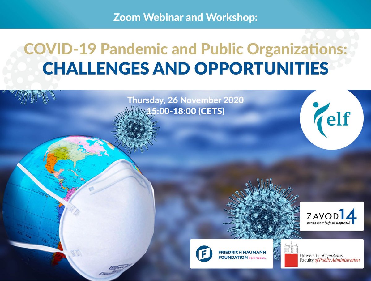 stirinajst's tweet photo. [TODAY AT 3PM] #ELFevent: Zoom Webinar with Workshop: #COVID19  and #Public Organizations: Challenges and Opportunities https://t.co/xhmfzok5um Register HERE: https://t.co/COXgvTdaJm @EurLiberalForum @fnfeurope @4LibertyEu @RenewEurope @mju_RS @OECD @wef @fzup @ALDEParty https://t.co/7UnVqsZtgi
