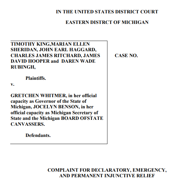 Sidney Powell also made an election claim in Michigan today. Sure enough, Juli Haller is ALSO the author of that complaint.