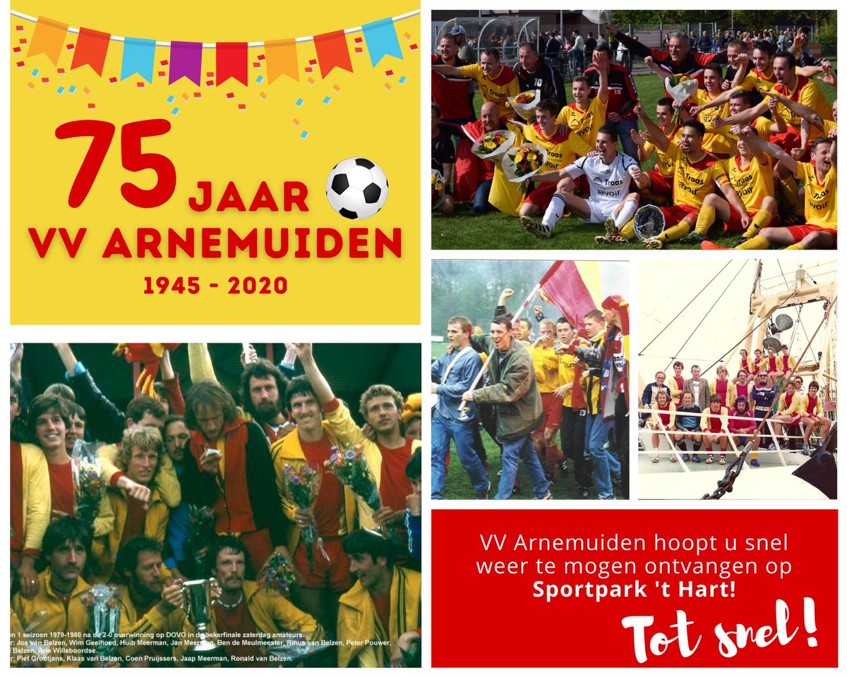 VVArnemuiden's tweet image. Vandaag bestaan de rood-en-gele kleuren 75 jaar! ❤️💛