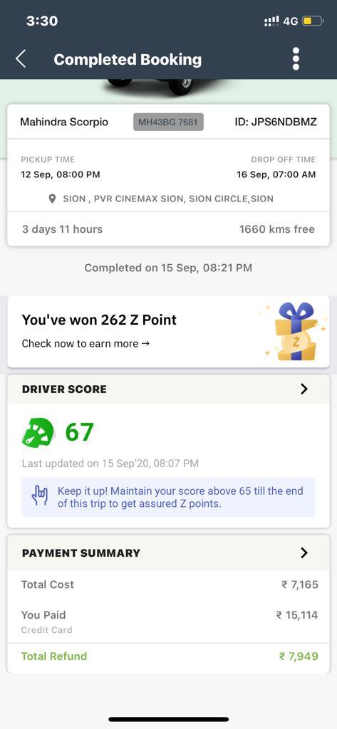 murtz_leo's tweet photo. @CPMumbaiPolice @MumbaiPolice you can clearly see how @ZoomCarIndia and @morang are cheating with us Indians. Their own policy says 30 days and in the below booking you can clearly see its been more then 72 days still no refund.
There are many people just like me.
Please help https://t.co/LXx8Rqxn2H