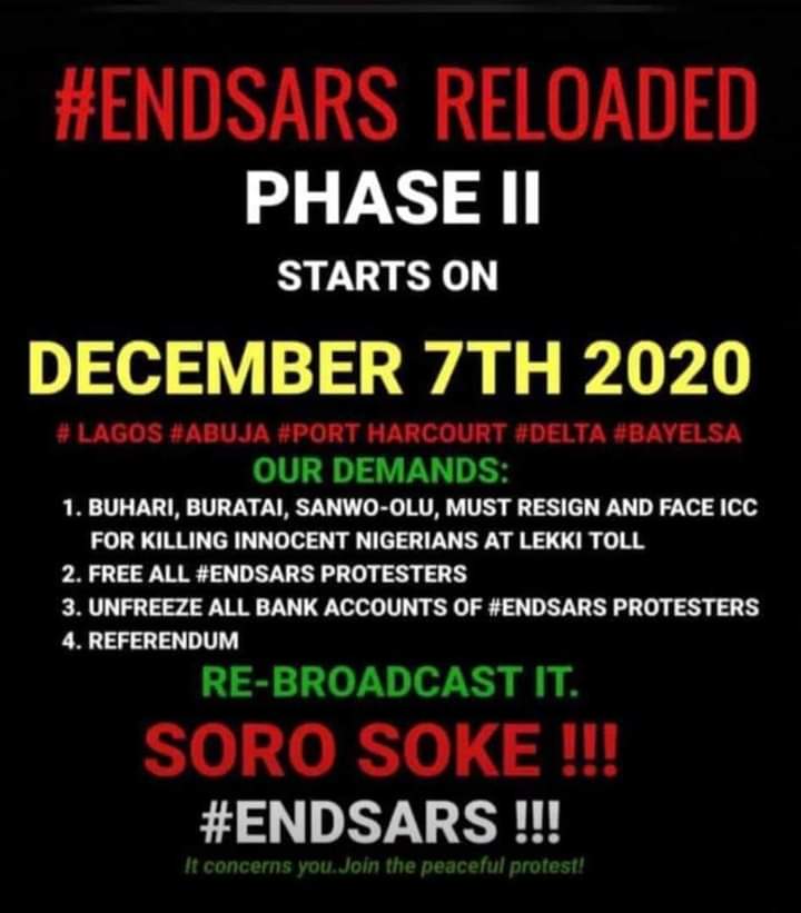 SamuelEkeke5's tweet photo. #EndSars #EndNigeria #EndBrutality #EndExtrajudicialKilling #EndNoJob #EndNoElectricity #EndMaginalisation #EndPoorEducation #EndNoGoodHospital #EndMoneyLaundry #EndCorruptPoliticians #EndNoGoodRoad #EndKidnapping #EndTerrorism #EndNoInfrastructure #EndFulanisation #EndGovtLooter https://t.co/7Ulo7SnogL