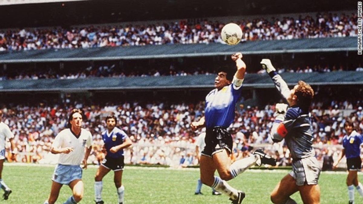 nadinelevone's tweet photo. RIP Maradona #HandofGod #GoalOfTheCentury #1986worldcup https://t.co/FbdHcqrwOW