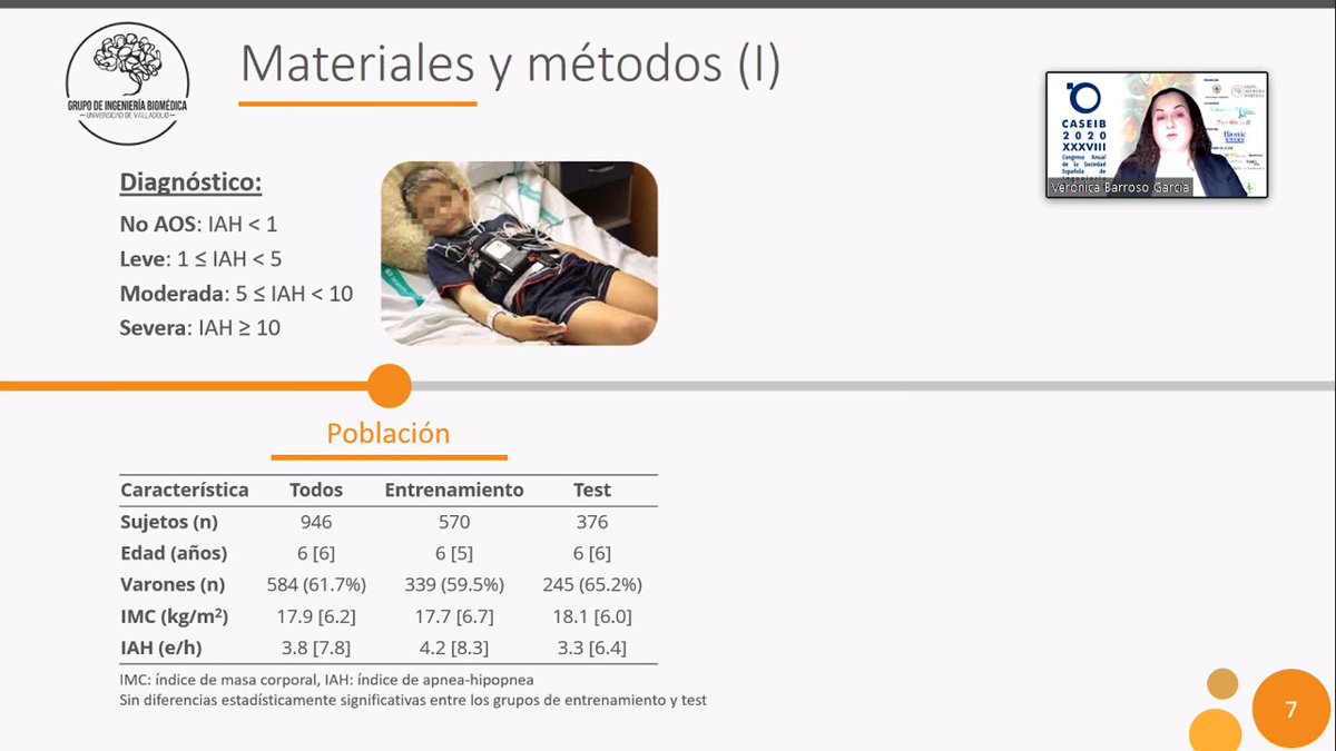 GIB_UVa's tweet photo. Our colleague Verónica Barroso-García presenting his work "Análisis del flujo aéreo nocturno mediante wavelets para la ayuda en el diagnóstico de la apnea del sueño infantil" at #CASEIB2020. #Sleep #Apnea #Childhood  #wavelets
@CASEIB2020 @UVadivulga
 #Valladolid https://t.co/zSvQFZcC3C