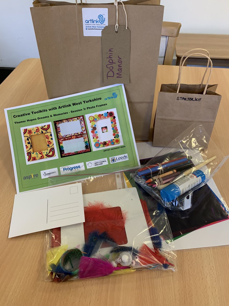 care_lcc's tweet photo. We have received our starter packs and are now ready for our first zoom session next week. Our customers are looking forward to making their photo frames &amp; meeting friends online 💕
Thank you @artlinkwestyork 
#LCCCareDeliveryService https://t.co/dVaYrhyYFP