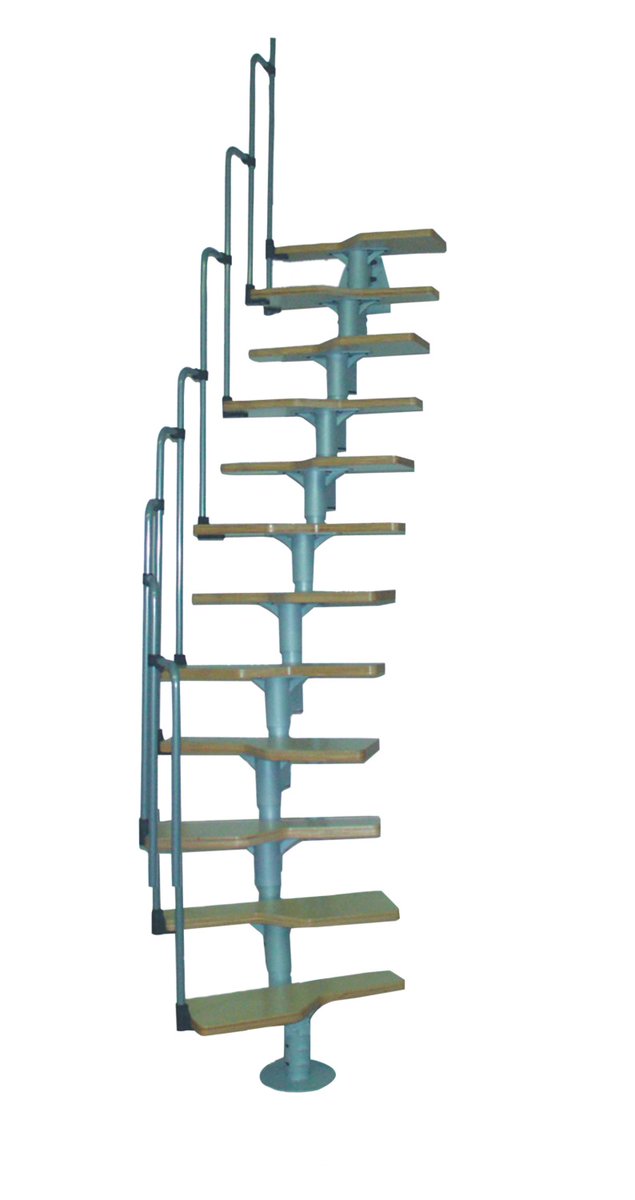 #Raumspartreppe Regine Birke, optimal für kleinste Öffnungen, kombiniert mit modischem Design web-stairs.at/shop/429806/97…