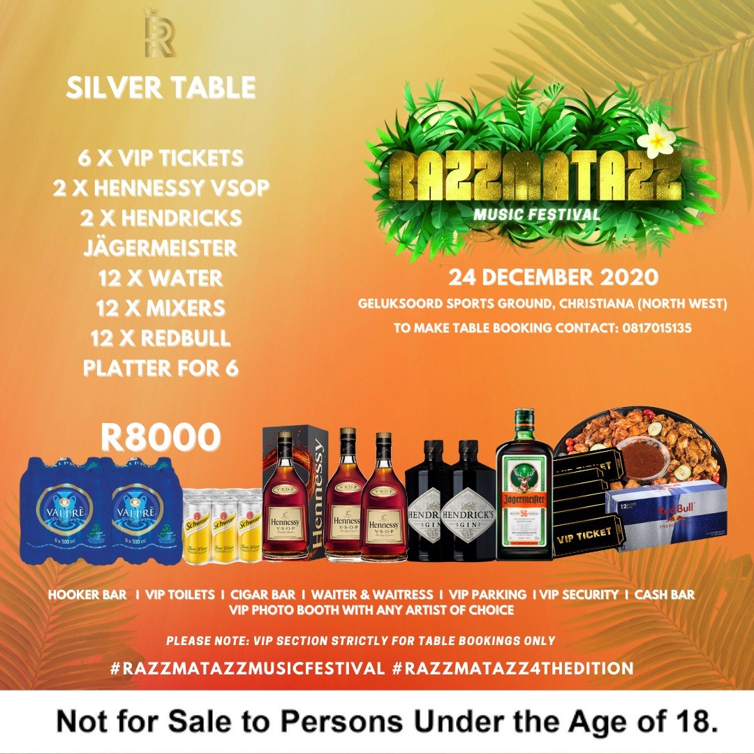 RazzmatazzGroup's tweet photo. Your experience is about to get elevated.

Reserve your VIP table early to avoide dissapoinment, VIP Strickly for Table booking :  please contact 081 7015 135 or email  info@razzmatazzgroupsa.com 

Book on TicketPro : https://t.co/psl9yqgPH1 https://t.co/RSCiyVJ2q9