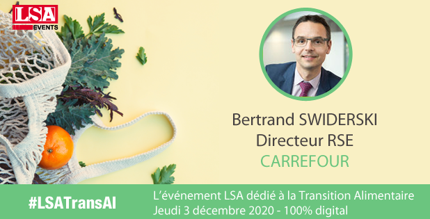 EventsLSA's tweet photo. #LSATRANSAL Retrouvez le témoignage de @Swiderski_B  (@CarrefourGroup ) lors du Forum @EventsLSA  de la Transition Alimentaire du 3 décembre 2020 !

➡ Programme et Inscription : https://t.co/YV5JPARj58 

#Alimentaire #Consommation #Environnement #RSE https://t.co/57hbGKGHwj
